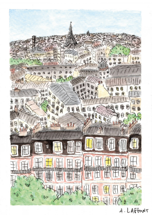 Vue de Paris en été