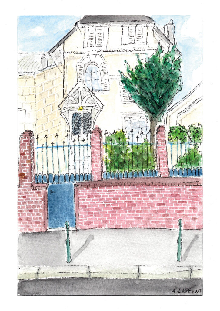 Dessin d'une maison à Asnières sur Seine