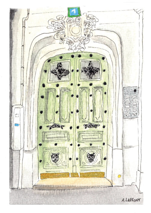 Porte verte claire